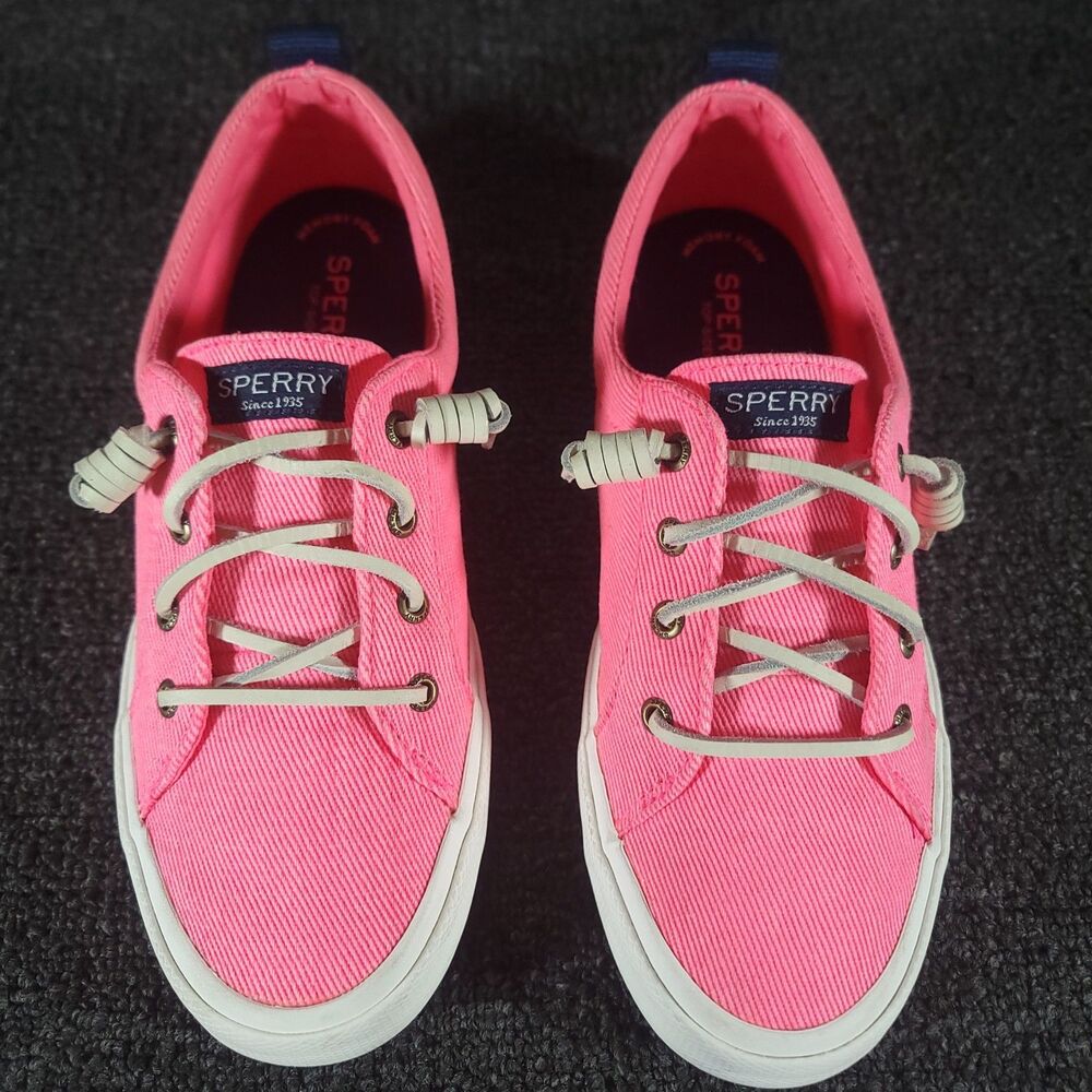 Sperry Pink Canvas Boat Shoes Flats